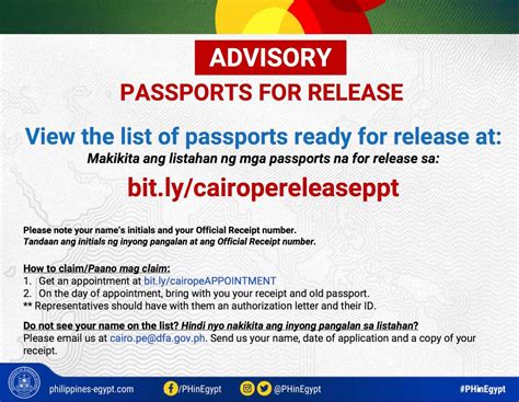 Passport for Release .